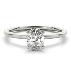 Oval solitaire engagement ring OV85164