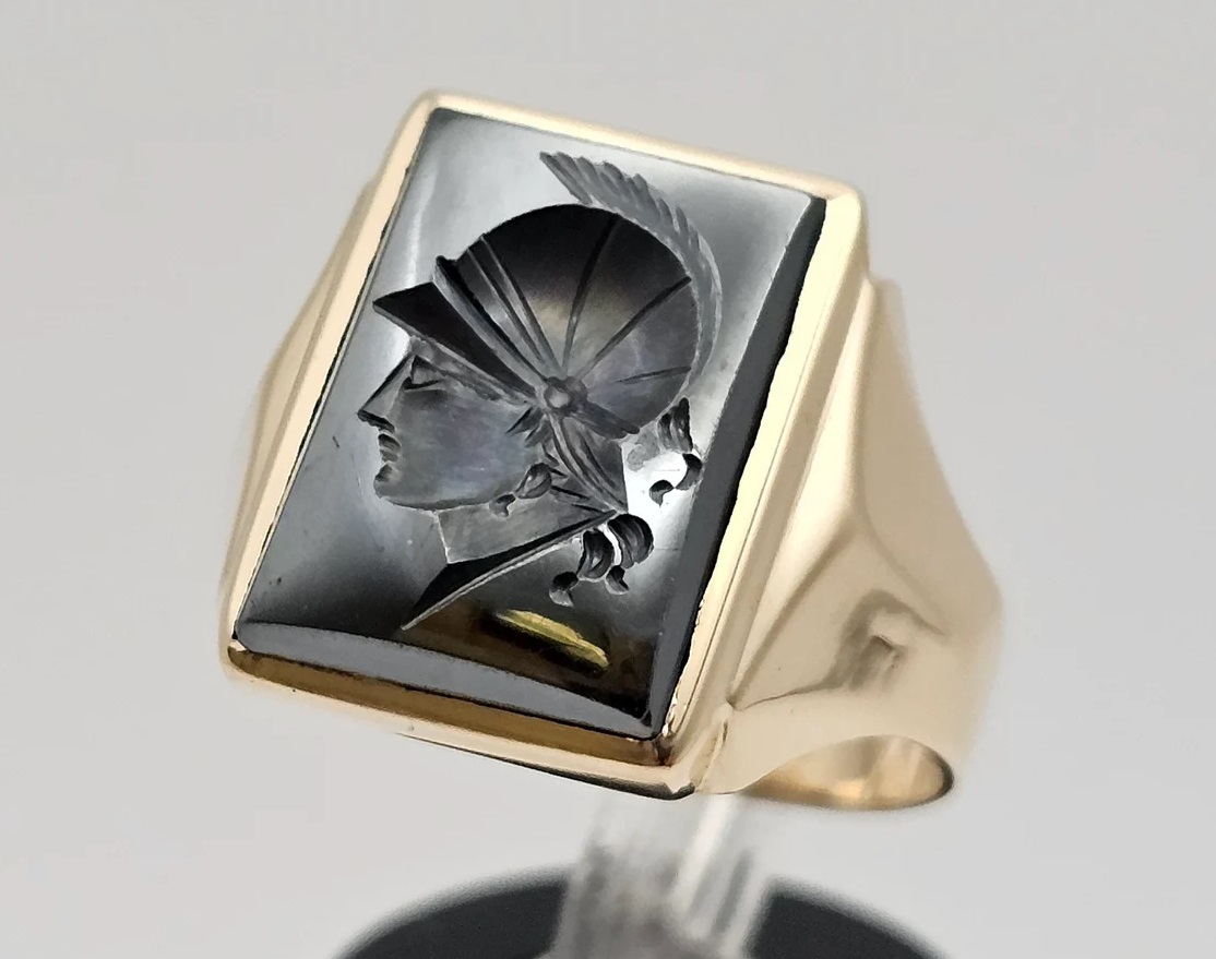 Hematite Intaglio Ring